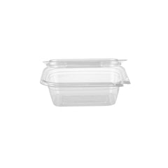 200 Pieces Hinged Square Deli Clear Pet Container 8oz