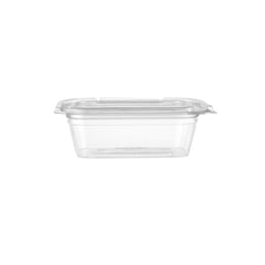 200 Pieces Hinged Square Deli Clear Pet Container 8oz