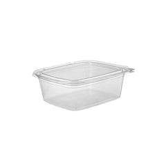 200 Pieces Hinged Square Deli Clear Pet Container 48oz