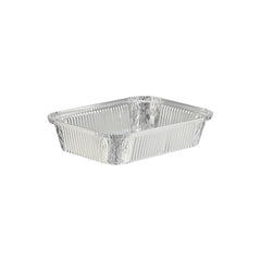 120 Pieces Aluminum Containers with Lid 83185 ( 1850 CC ) 260 x 192 x 50 Mm