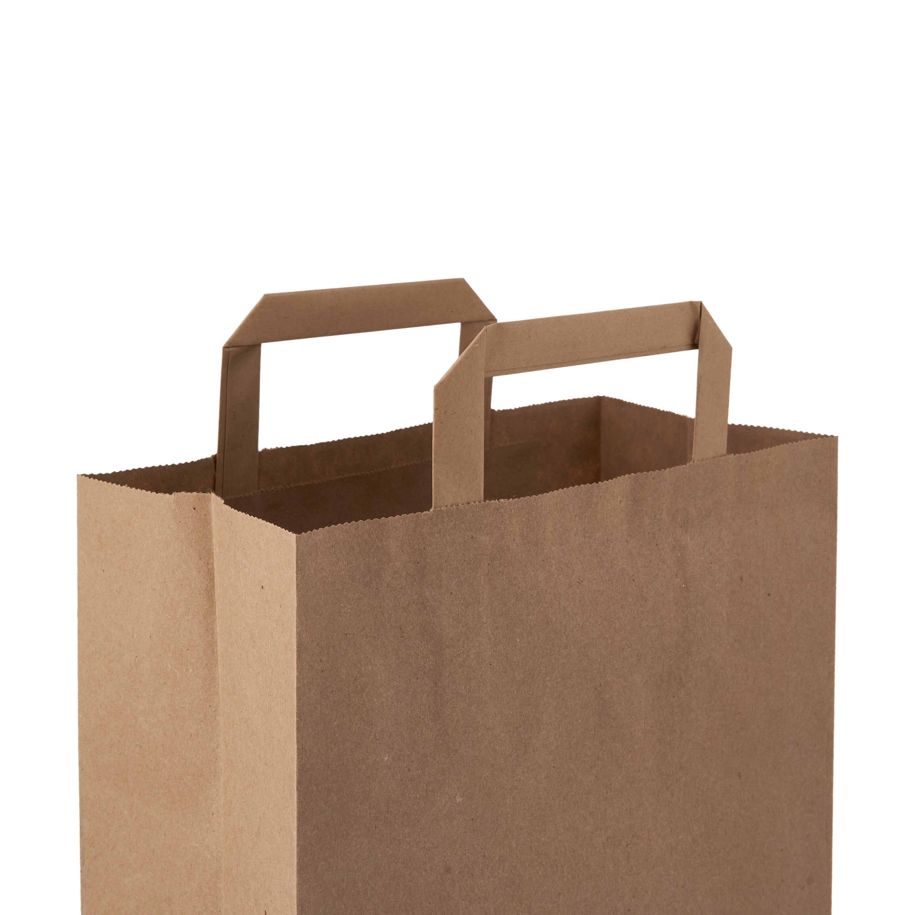 Kraft Brown Paper Bag Flat Handle 24X12X31 Cm