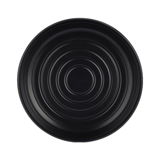 250 Pieces Black Round Microwave Safe Plate