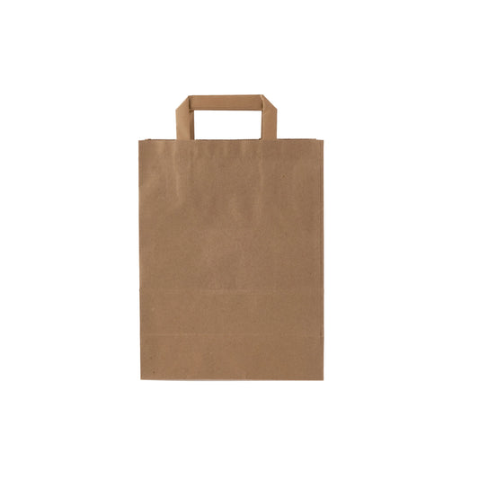 Kraft Brown Paper Bag Flat Handle 24X12X31 Cm