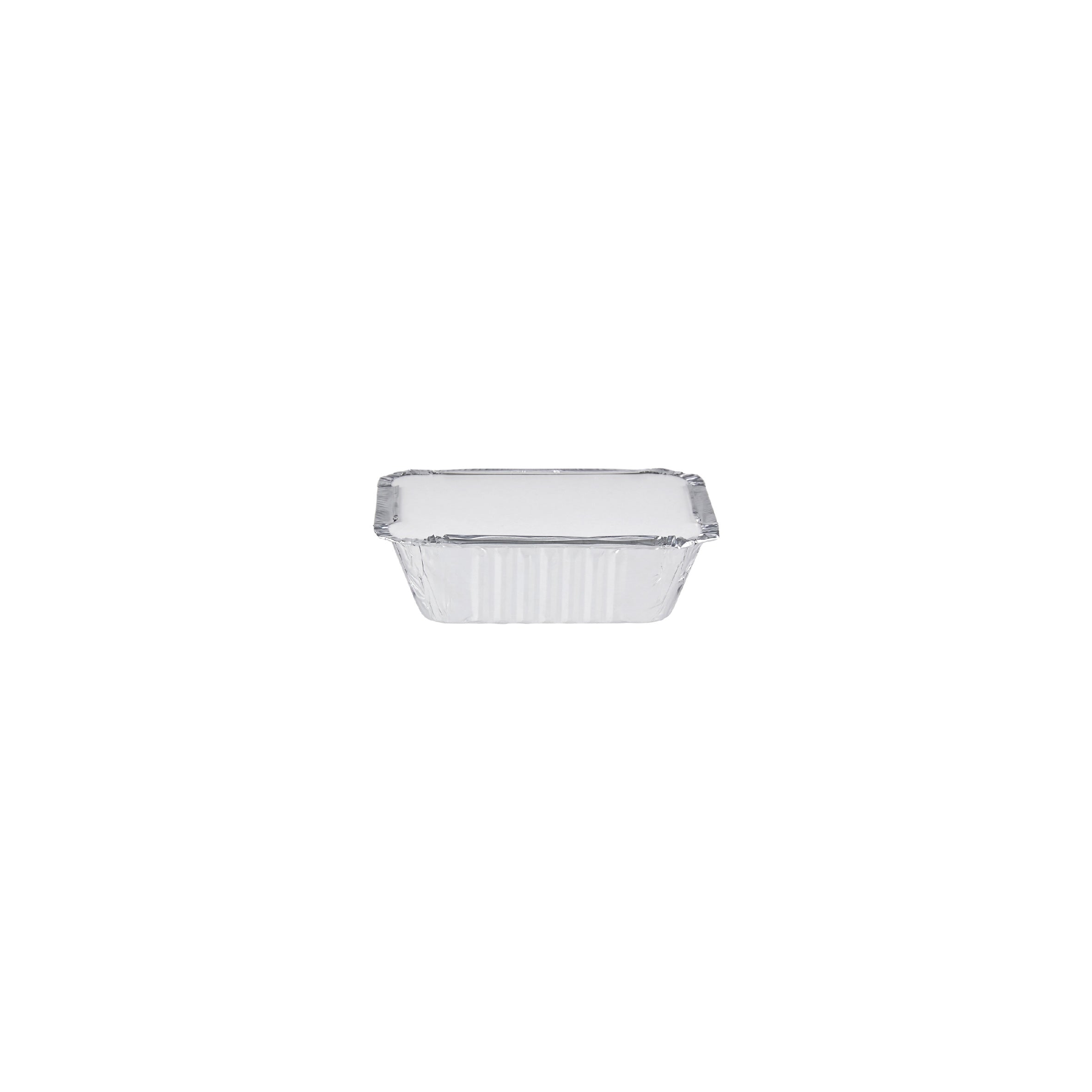 Aluminum Containers with Lid 8325 (127 Mm Length x 100 Mm Width x 35 Mm Height)10 Pieces - hotpack.om