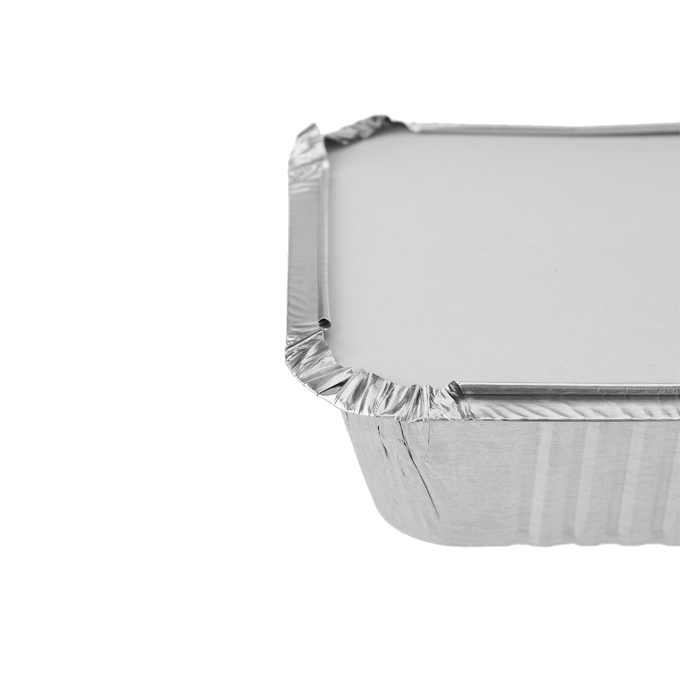 Aluminum Containers with Lid 8325 (127 Mm Length x 100 Mm Width x 35 Mm Height)10 Pieces - hotpack.om