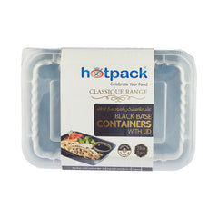 Hotpack Rectangular Microwaveable Containers With Lid