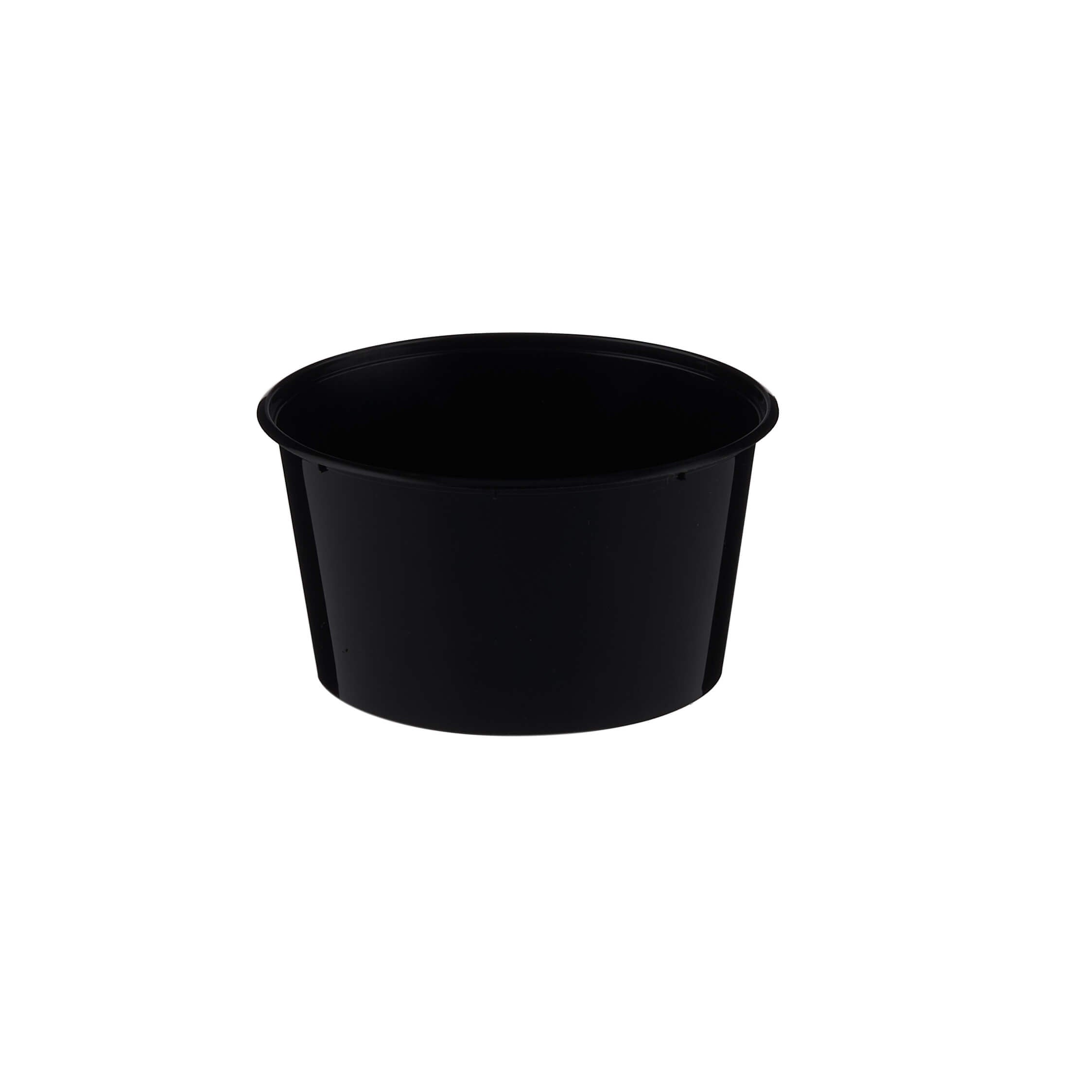 Black Round Microwavable takeaway Container 400ml - Hotpack Oman