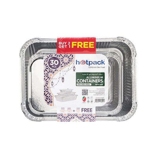10 Pieces Each*20 Packet Ramadan Theme Aluminum Container Combo offer Buy 2 Get 1 Free