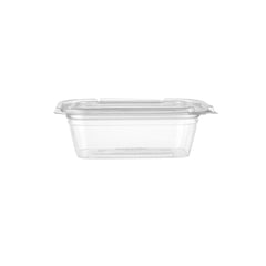 200 Pieces  Hinged Square Deli Clear Pet Container 8oz