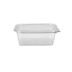 200 Pieces Hinged Square Deli Clear Pet Container  48oz