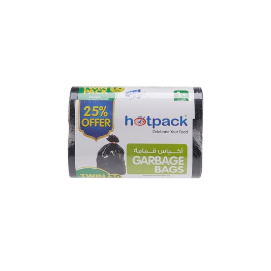 Twin Pack Garbage Roll Black 65x95cm 30 Gallon 25 % off