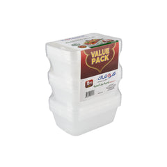 15 Pieces Clear Microwaveable Container 750ML X 3PKT SPECIAL OFFER