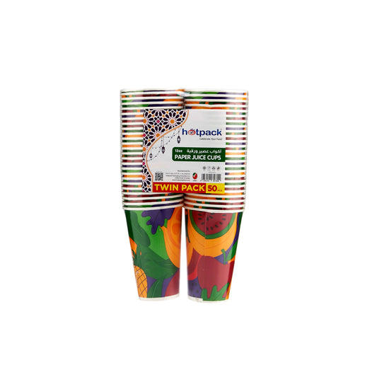 25 Pieces x 2 Twin Pack Paper Juice Cup Offer Pack 12 Oz