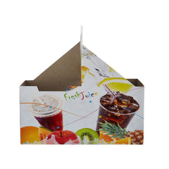 Paper Printed two Juice Cup Carrier - Hotpack Oman