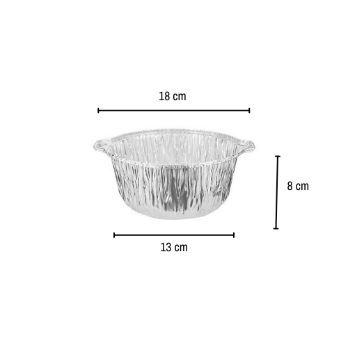 Aluminum POT Container With Hood 21cm 200 Sets - Hotpack Oman