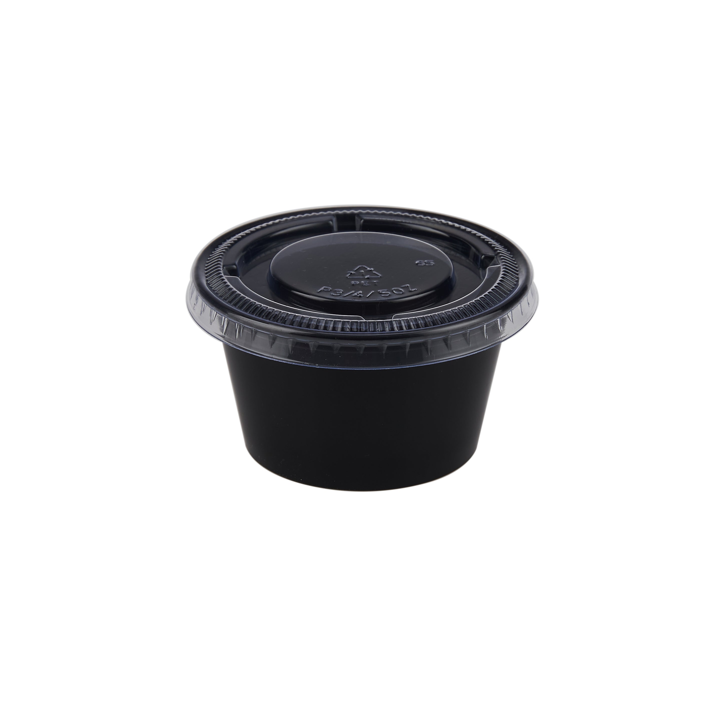 2500 Pieces Black Portion Cup 100CC - Hotpack UAE