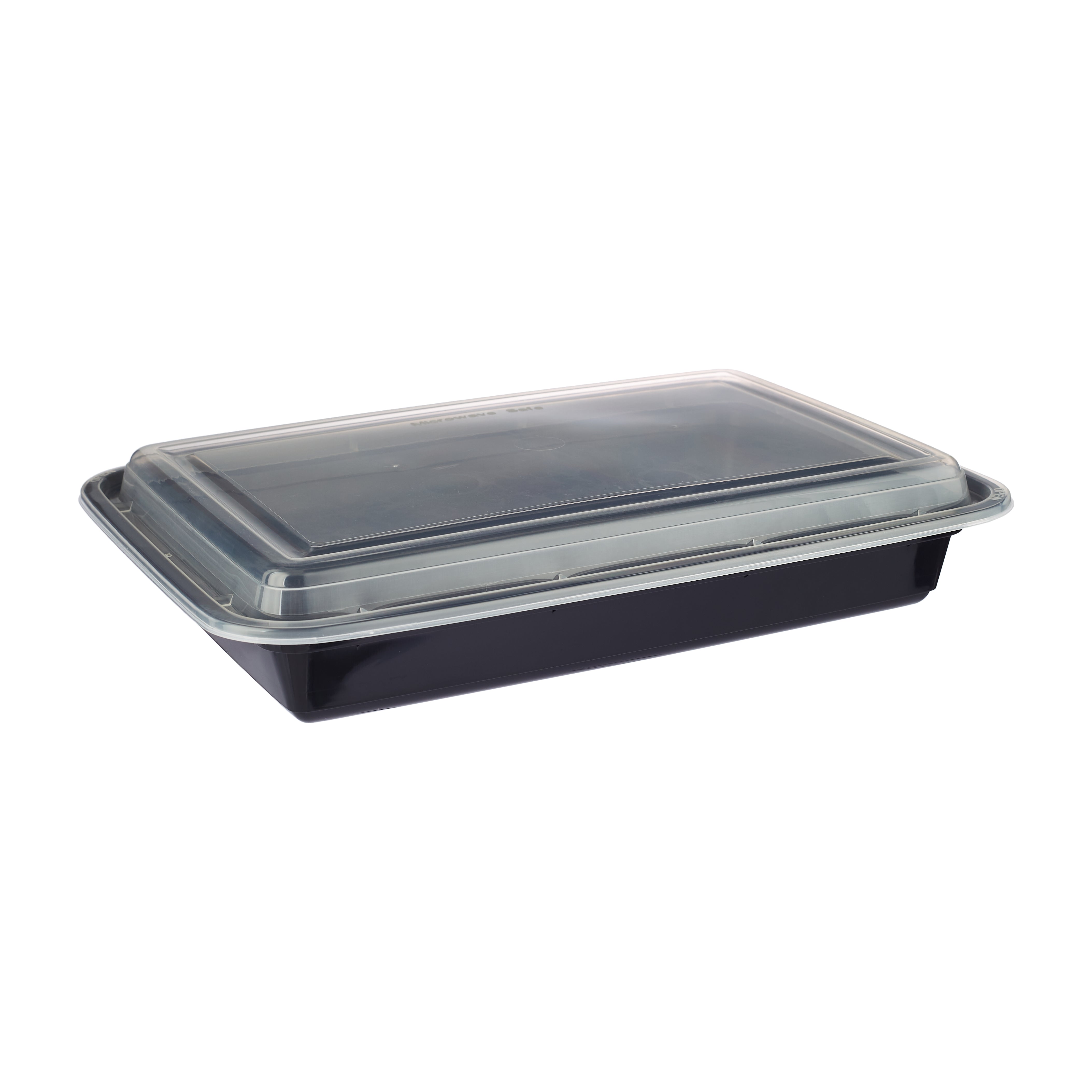 Black Base Rectangular Container With lid 5 Pieces - hotpack.om