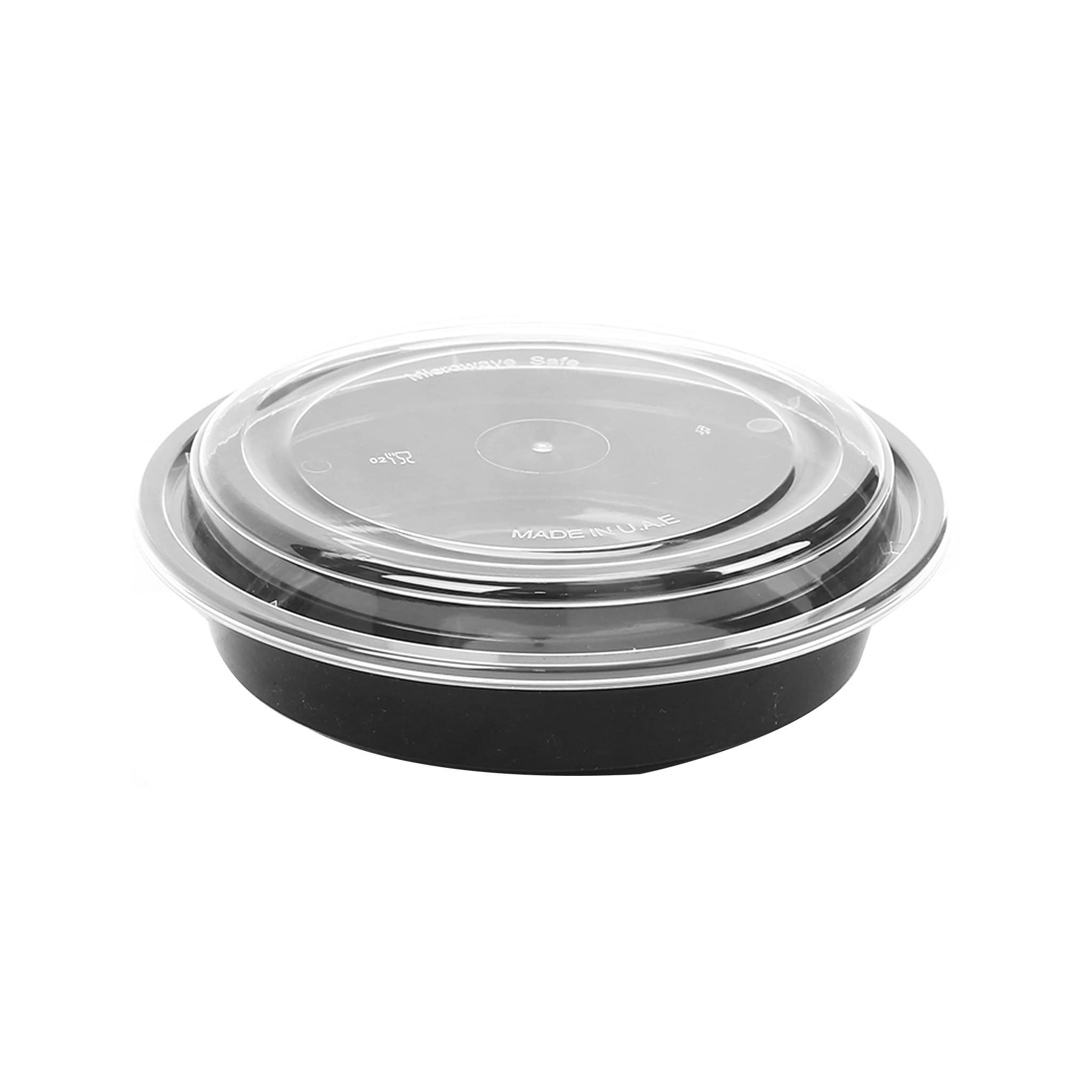 Black Base Round Container With Lid