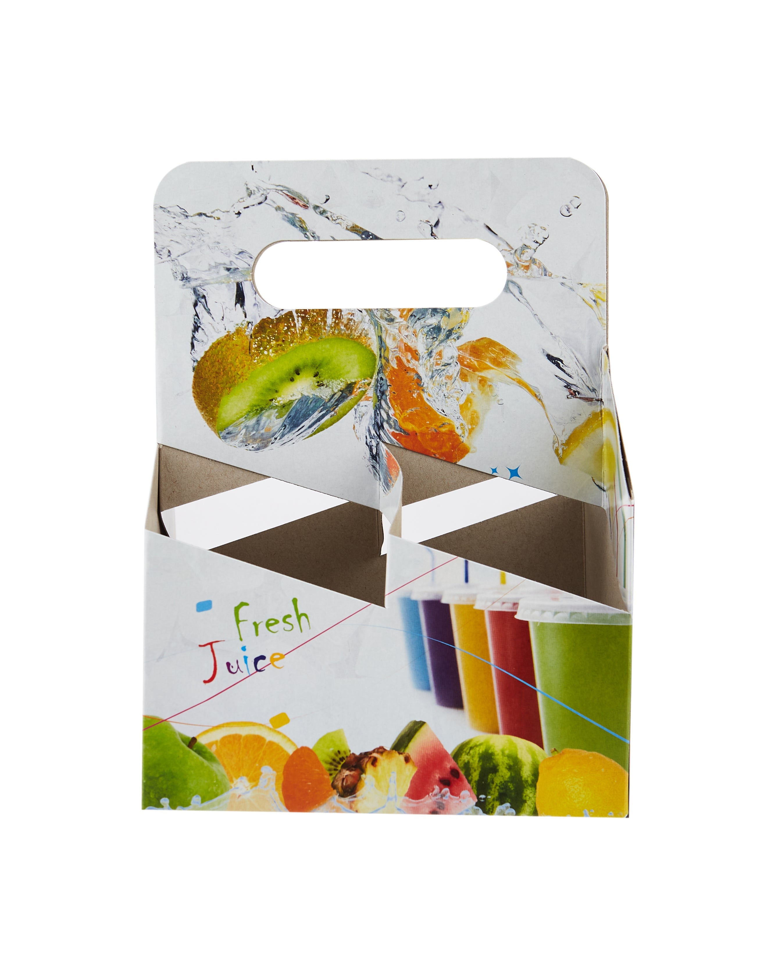 Paper Printed 4 Juice Cup Carrier - Hotpack Oman