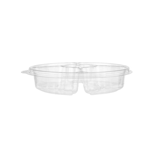 5 Compartment clear container with lid Lid 50 Pieces - Hotpack Oman