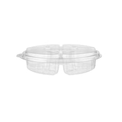 5 Compartment clear container with lid Lid 50 Pieces - Hotpack Oman