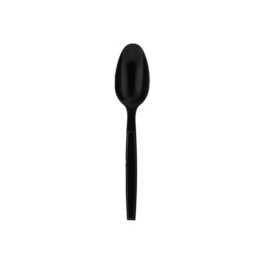 Heavy Duty Spoon Black disposable Plastic spoon Individually Wrap 500 Pieces - Hotpack Oman