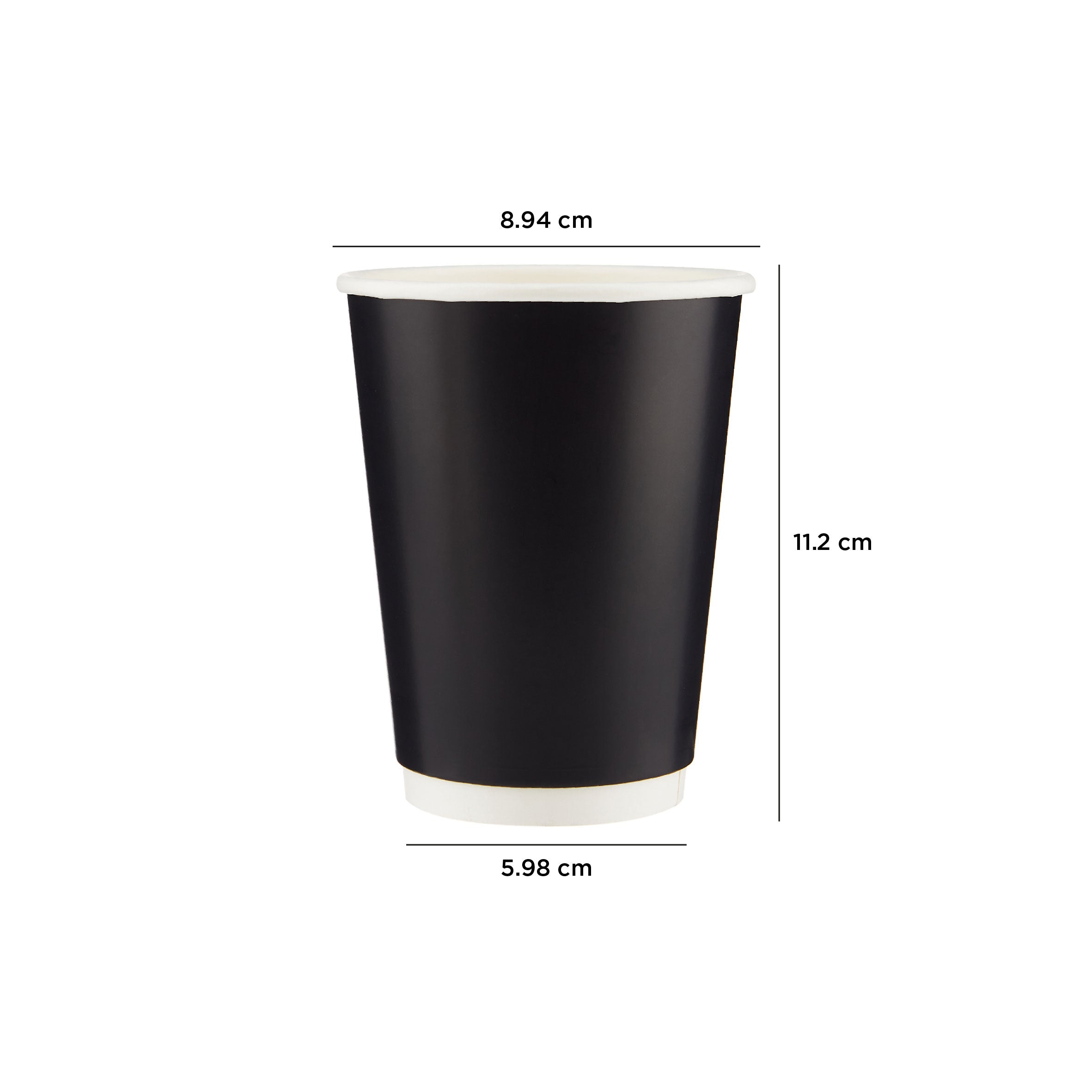 Black Double Wall Paper Cups - Hotpack UAE