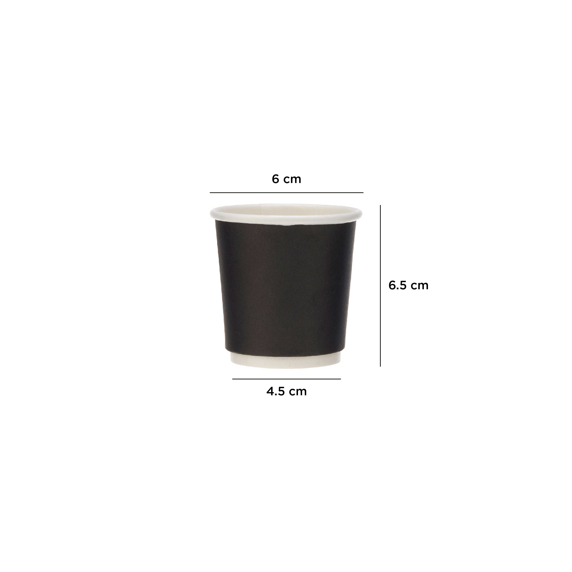 Black Double Wall Paper Cups - Hotpack UAE