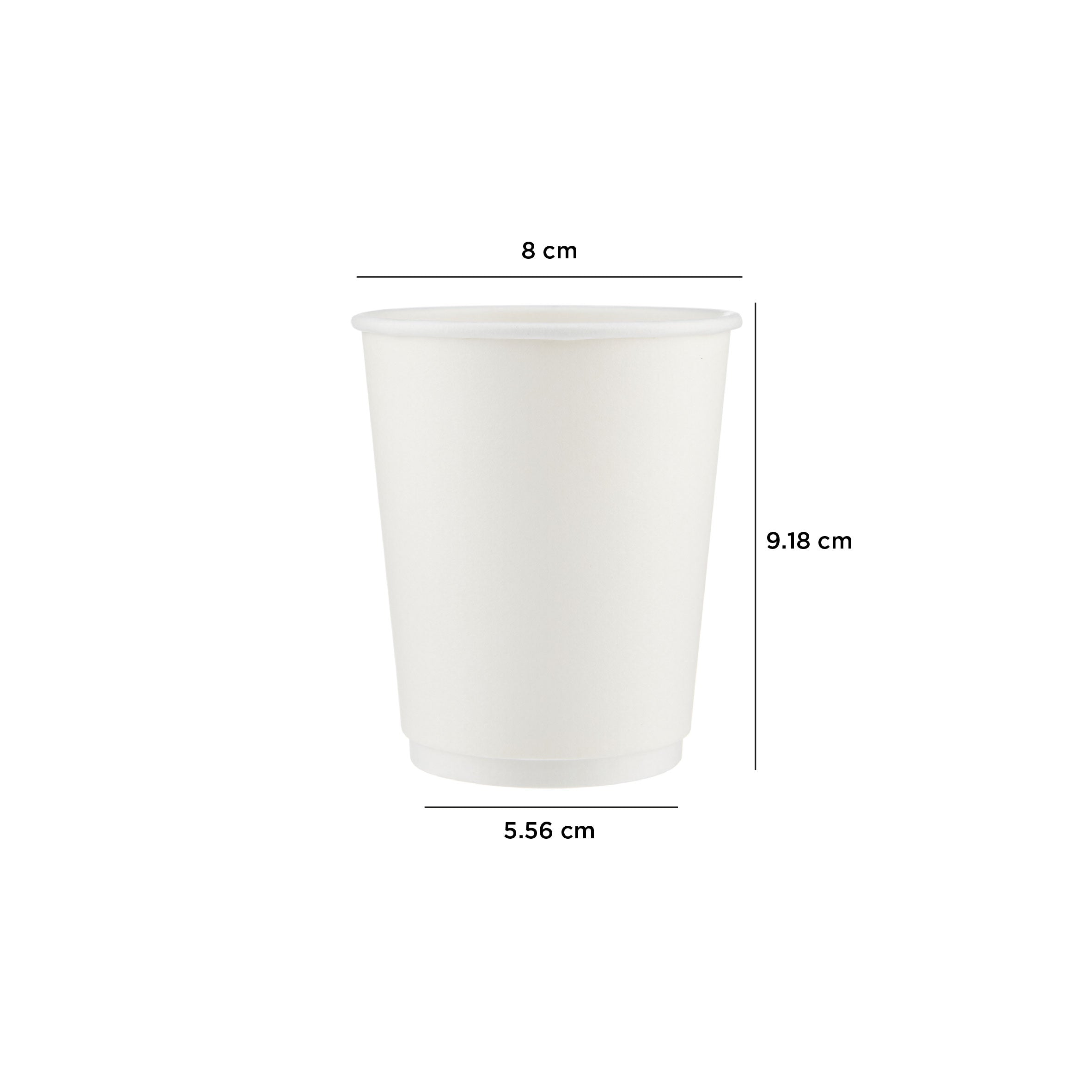 White Double Wall Paper Cups - Hotpack UAE