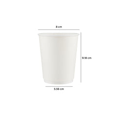 White Double Wall Paper Cups - Hotpack UAE