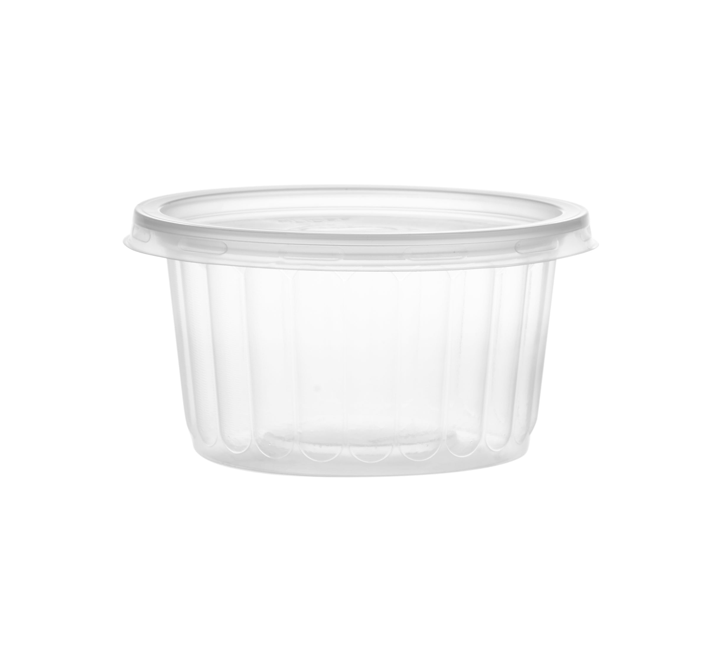 Plastic Corrugated Clear Round Container - Hotpack Oman