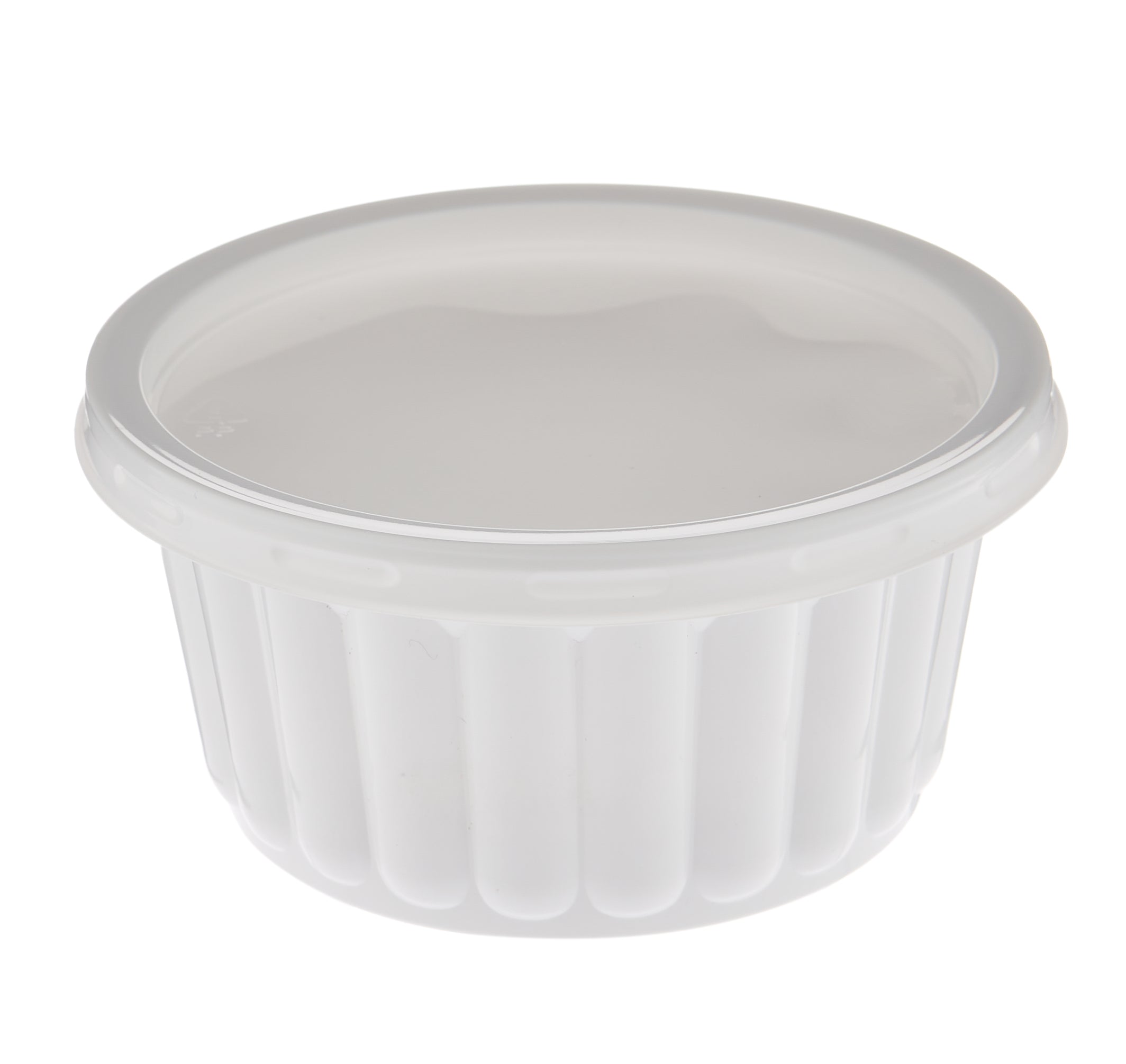 Plastic Corrugated Round Container White 400 ml - Hotpack Oman