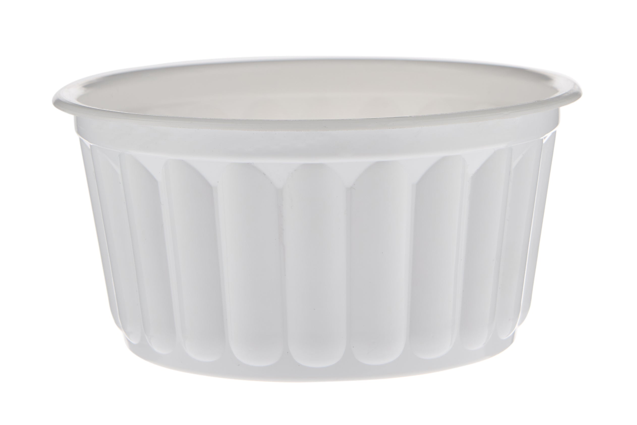 Plastic Corrugated Round Container White 400 ml - Hotpack Oman