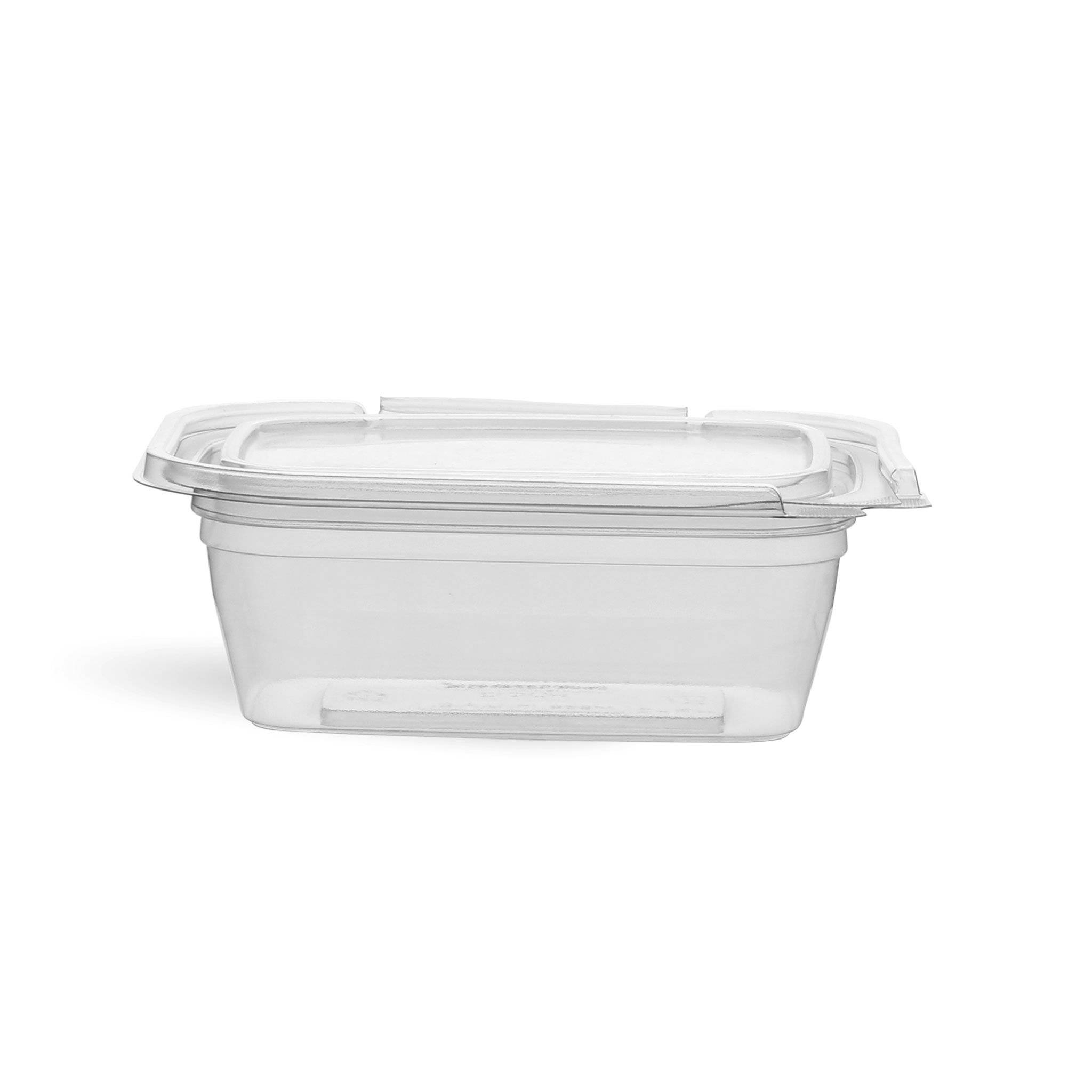 Hotpack 16oz Hinged Square Deli Clear Pet Container - Hotpack Oman