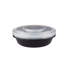 Black Base Heavy Duty Round Container 37 Oz 300 Pieces - Hotpack Oman