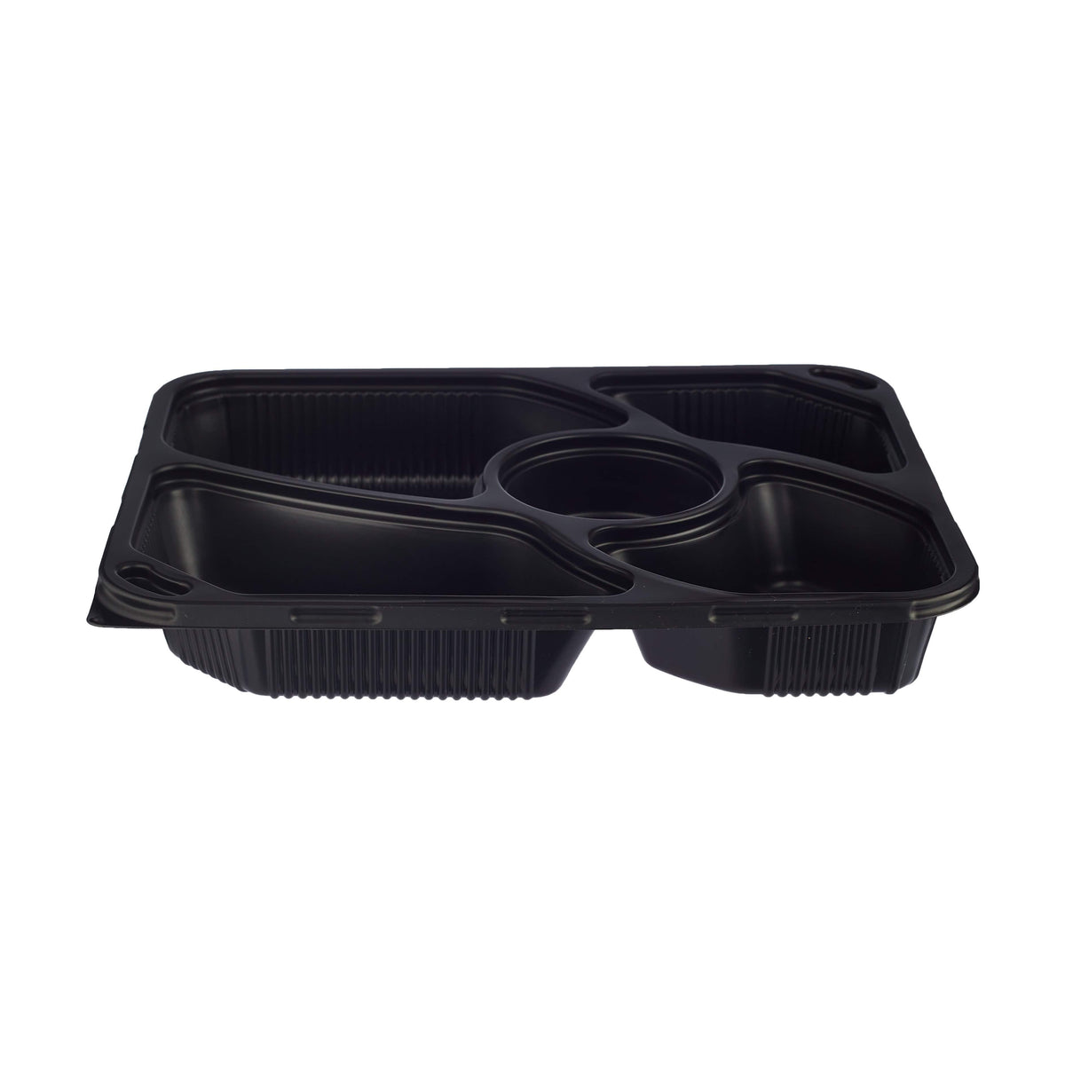 200 Pieces Black Base Rectangular 5-Compartment Container