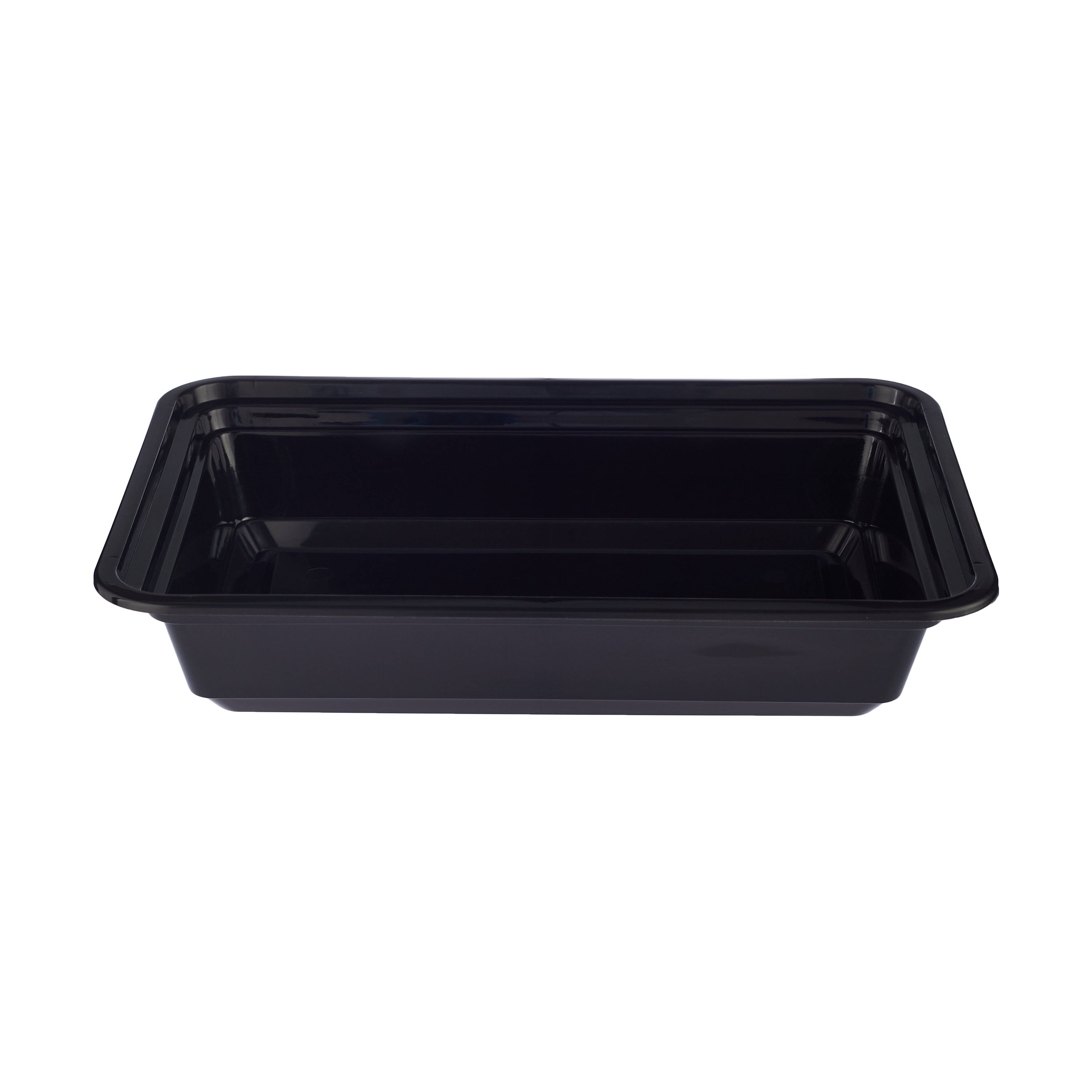 Black Base Rectangular Container 16 Oz 300 Pieces - Hotpack Oman