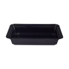 Black Base Rectangular Container With lid 5 Pieces - hotpack.om