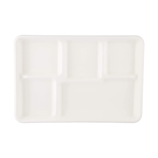 12.5 Inch Bio-Degradable 5-Compartment Plate