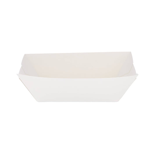 White Paper Boat Tray Small 700 Pieces - Hotpack Global