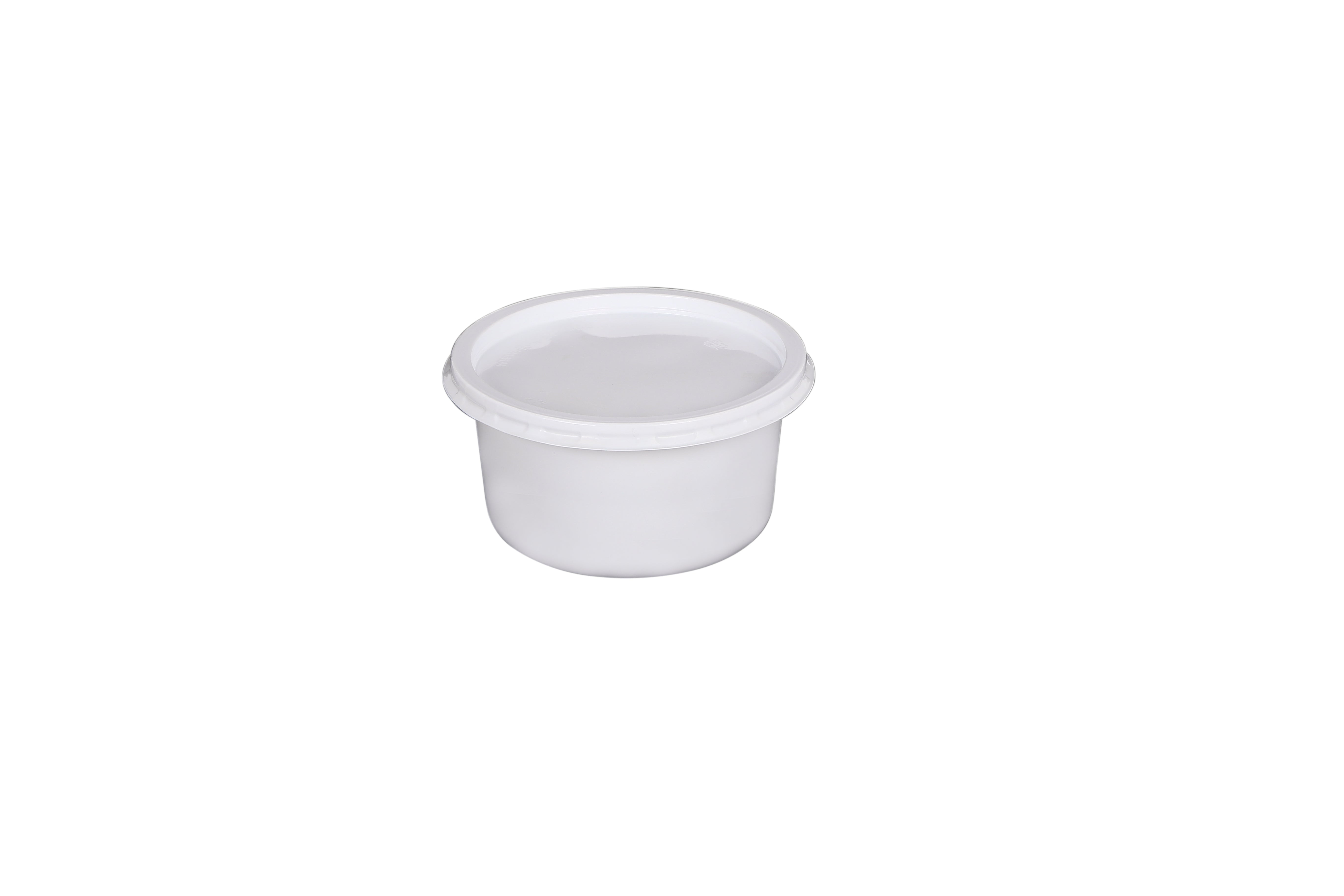 Plastic White Bowl 400Ml With Lid