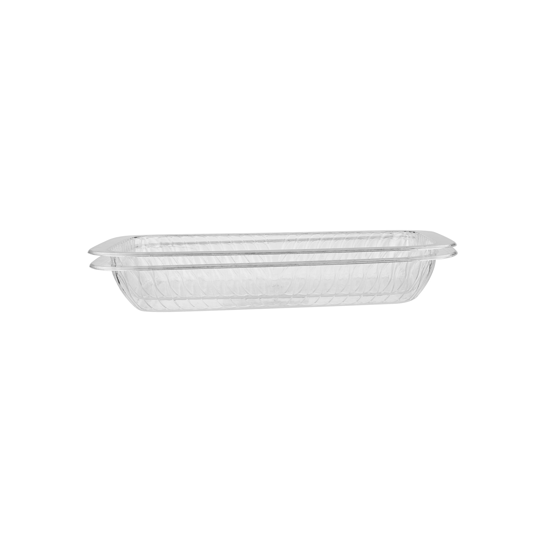 Rectangular Flower Clear Pyrex Disposable Tray - Hotpack Oman