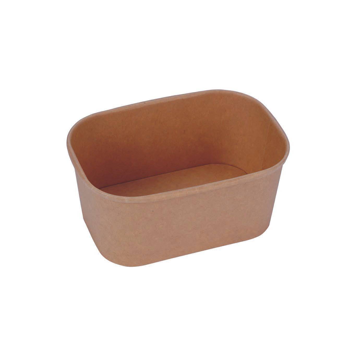 Kraft Rectangular Container  300 Pieces - Hotpack Oman