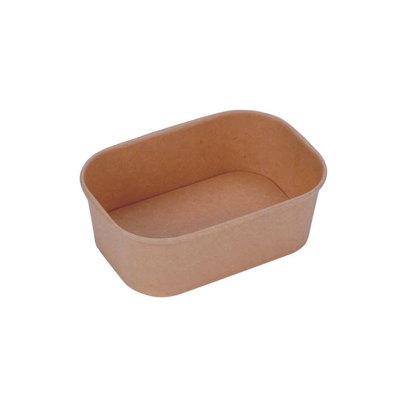 Kraft Rectangular Container  300 Pieces - Hotpack Oman