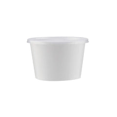 White Round Microwavable Container 500 Pieces - Hotpack Oman