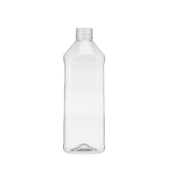 Plastic Square Bottle with Black Cap 1500ml / 1.5 Litre - Hotpack Oman