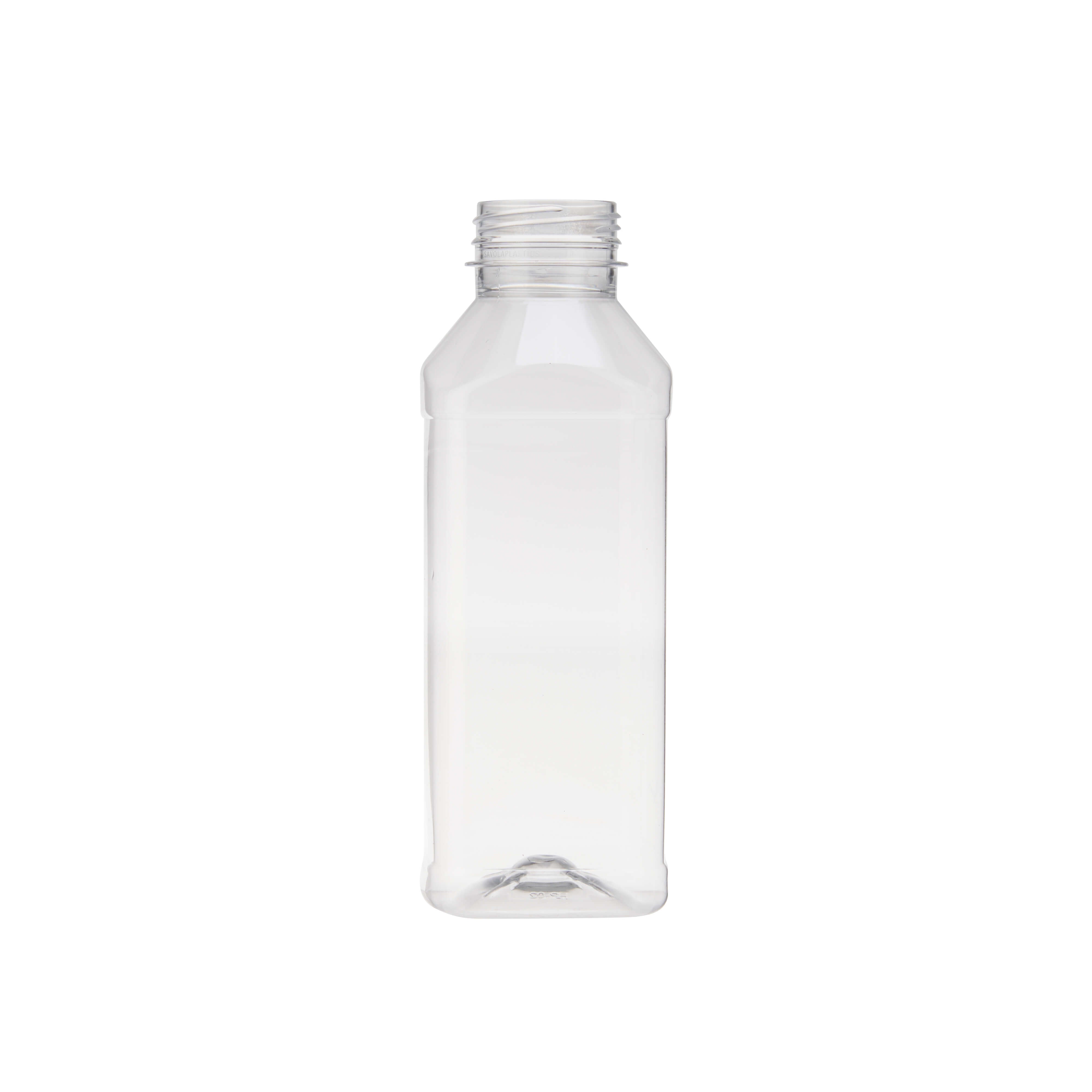 Plastic Square Bottle with Black Cap 500ml - Hotpack Oman