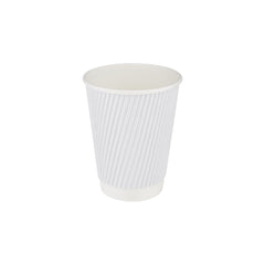 White Ripple Paper Cups - Hotpack UAE