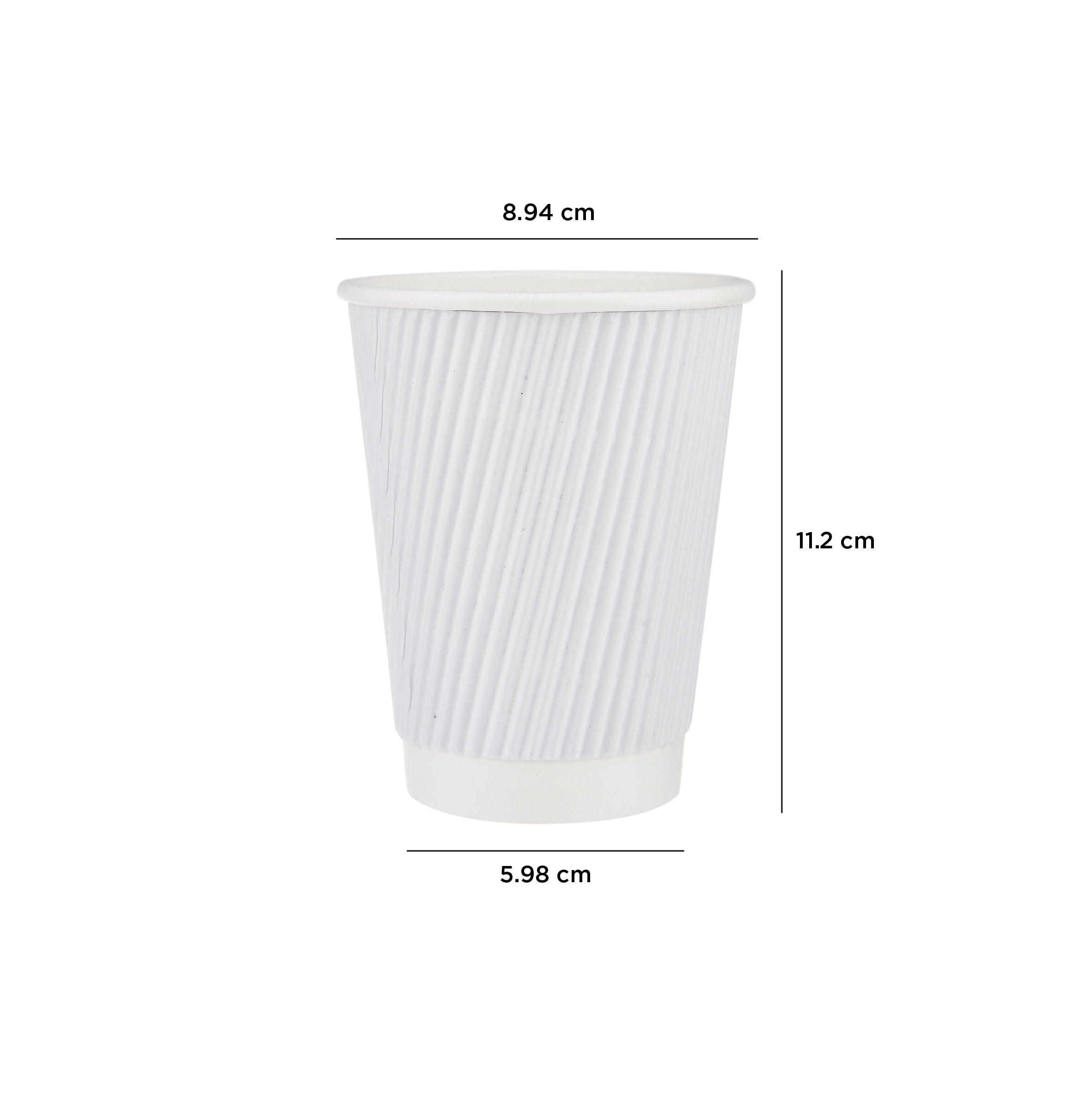 White Ripple Paper Cups - Hotpack UAE