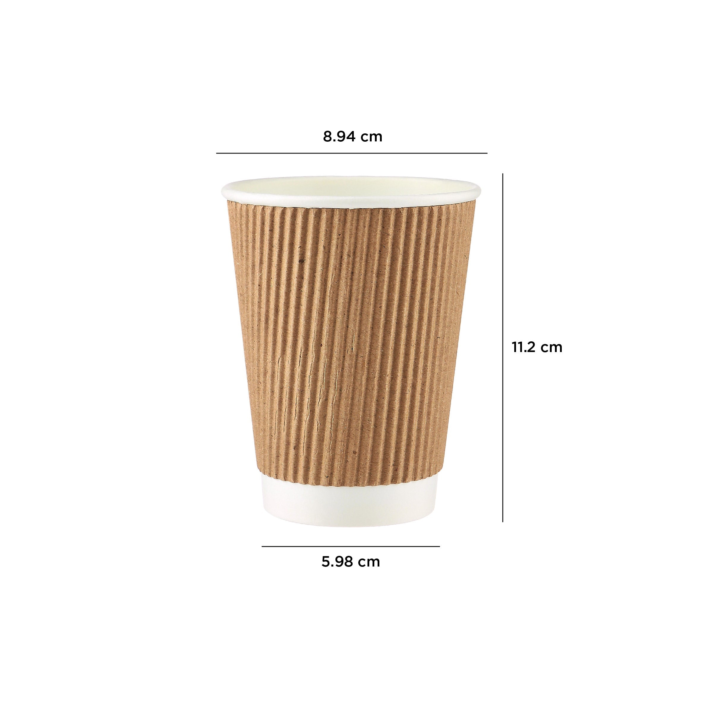 Kraft Ripple Paper Cups - Hotpack UAE